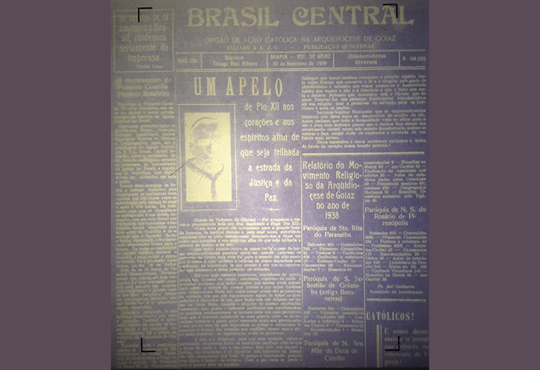 Foto: Jornal Brasil Central 30/09/1939/Instituto de Pesquisas e Estudos Históricos do Brasil Central (IPEHBC)